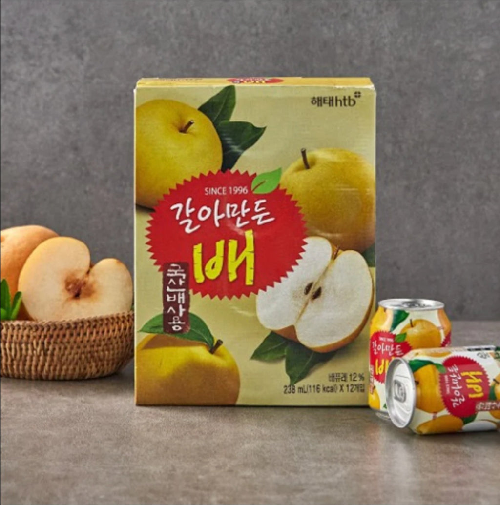 韓國梨汁(粒粒梨肉) | 韓式罐裝飲品 (238ml x 12罐 )